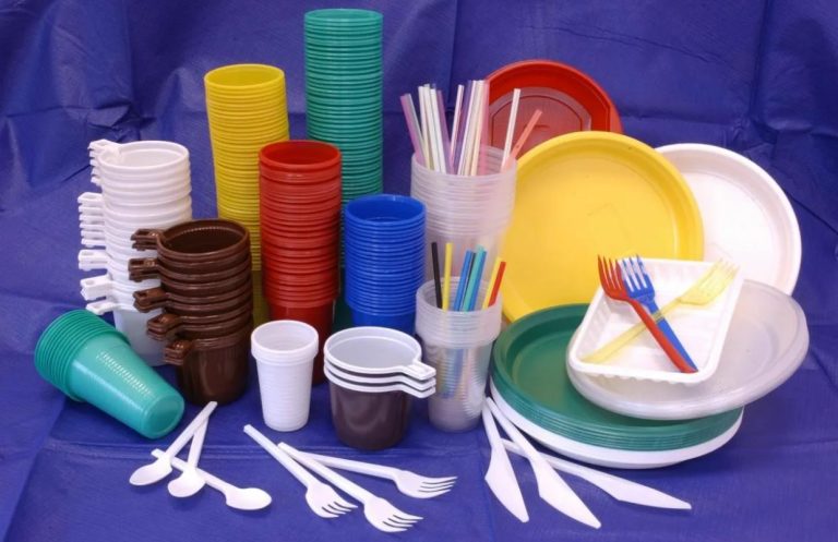 Can disposable plastic plates be recycled?