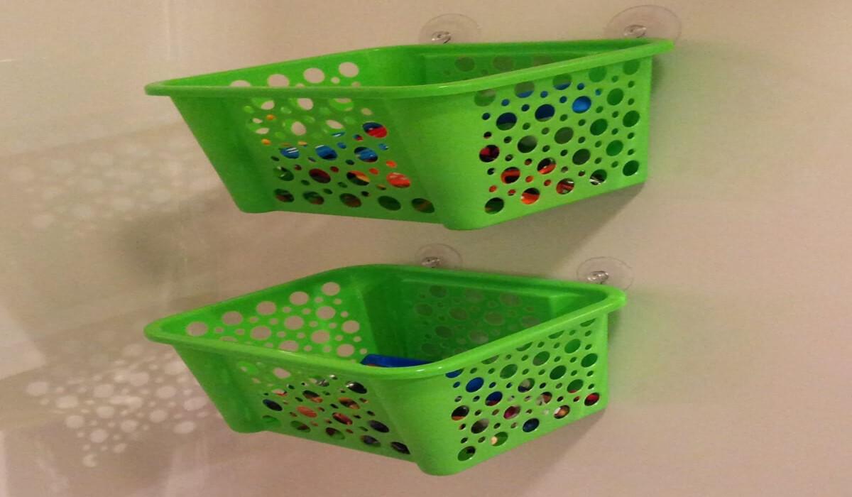  plastic basket with holes in bottom 